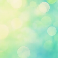 Abstract Green and Yellow Bokeh Background,  Soft Pastel Lights