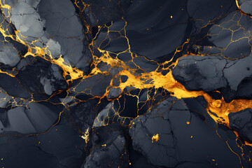 abstract black with gold veins background,.    Generative AI