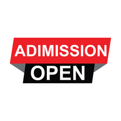 Admission open for school and colleges. Admission open badge for university. Admission open vector design. Admission Open Tag Vector Image Transparent