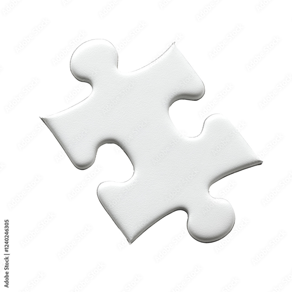 Poster A single white puzzle piece is shown against a black background illustrating concepts like problem solving or teamwork.