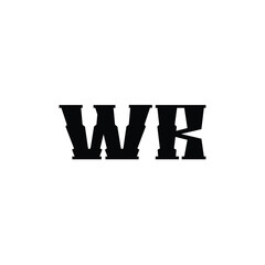 WR monogram logo design letter text name symbol monochrome logotype alphabet character simple logo