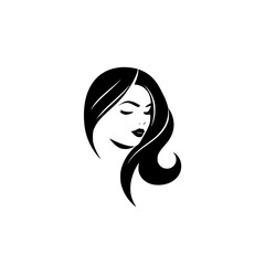 Elegant Woman Portrait: A Stylish and Graceful Black and White Beauty Illustration