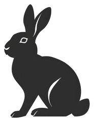 Fototapeta premium PNG Silhouette rabit kangaroo wallaby stencil.