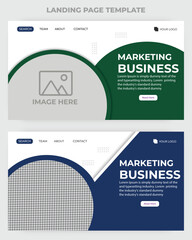 Marketing business landing page