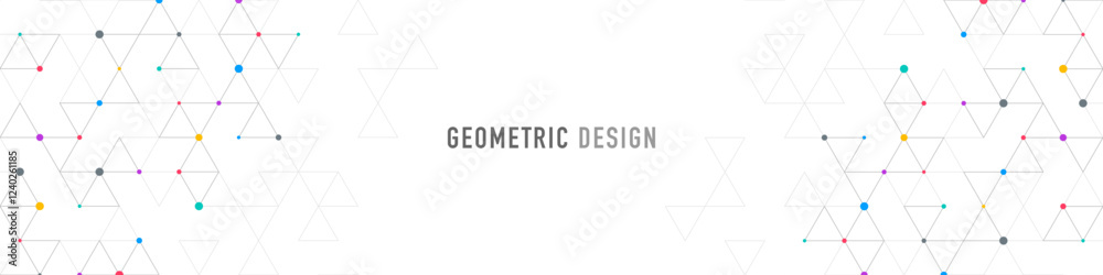 Poster Abstract vector background with a geometric pattern of triangle shapes. Graphic design element for web page or banner