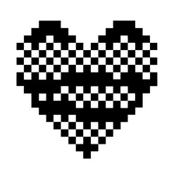 Fototapeta premium Pixel Heart Mosaic