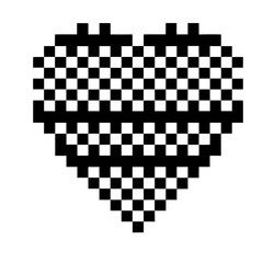 Pixel Heart Mosaic