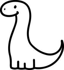 cute dino, dinosaur line art