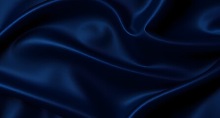 Black dark navy blue indigo cobalt sapphire abstract background. Silk satin fabric. Glitter shimmer. Color gradient. Line stripe wave shadow. Luxury elegant subtle. Blank design