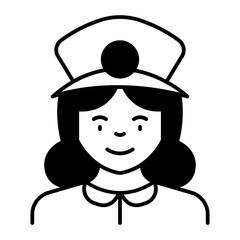 Policewoman black icon