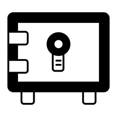 Safety box black icon