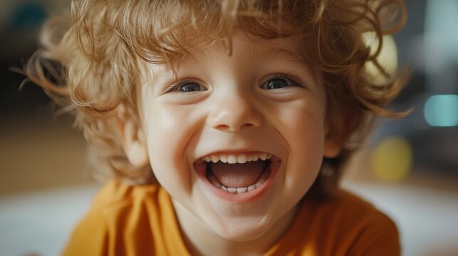Happy Baby's Close-up Smile