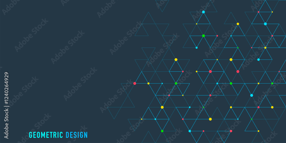 Poster Abstract vector background with a geometric pattern of triangle shapes. Graphic design element 