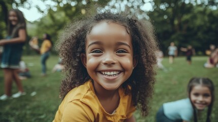 Joyful Child Smiling at Camera
