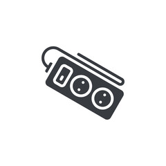 Electric extension cord vector icon
