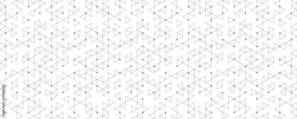 Poster Abstract vector background with a seamless geometric pattern of simple triangle shapes. Stylish vector texture.