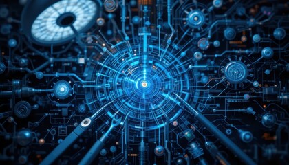 a creative image juxtaposing surgical instruments with modern digital diagnostic tools to symbolize innovation