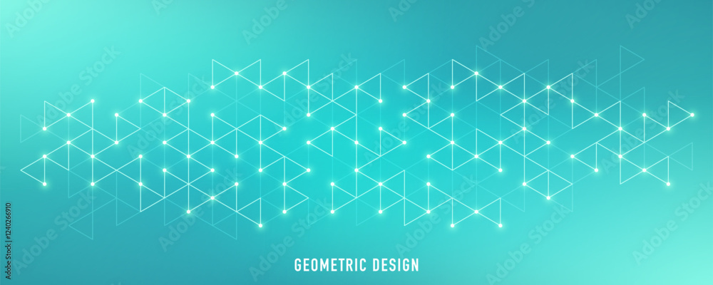 Aufkleber Abstract vector background with a geometric pattern of triangle shapes. Graphic design element 