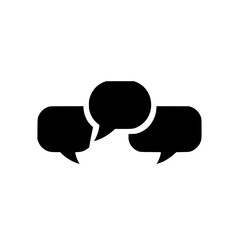 Communication Icon: Chat Bubbles, Dialog, Speech, Message, Talk, and Conversation Symbol
