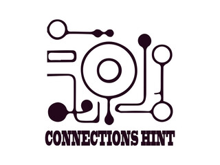 This vector illustration features a series of dots connected by smooth lines. This illustration is perfect for use as a logo for a technology company and a series of connected network circles, connect