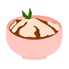 Marrow Porridge Traditional Indonesian Dessert Illustration