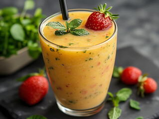 Refreshing pink fruit drink in a glass, a must-have beverage ad shot