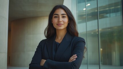 Fototapeta premium Professional Businesswoman Standing Confidently