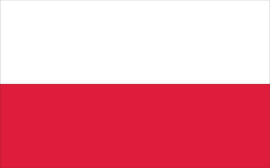 Poland National Flag Vector Design with Actual Measurement