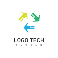 Technology illustration logo vector template