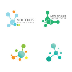 Molecule symbol logo template vector illustration design
