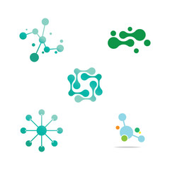 Molecule symbol logo template vector illustration design
