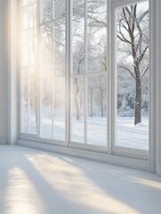 Fototapeta premium Sunlit Winter Wonderland
