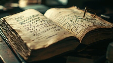 Obraz premium Ancient Manuscript: A Glimpse into History's Secrets