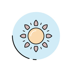 Sun vector icon
