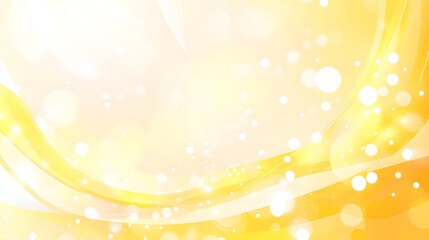 Abstract Golden Yellow Bokeh Background with Soft Waves