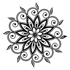 black and white mandala 