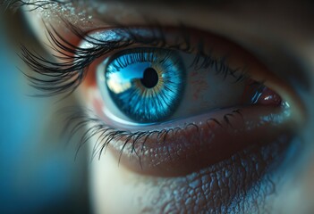 Fototapeta premium A blue eyed man of unknown race