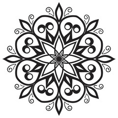 black and white mandala 
