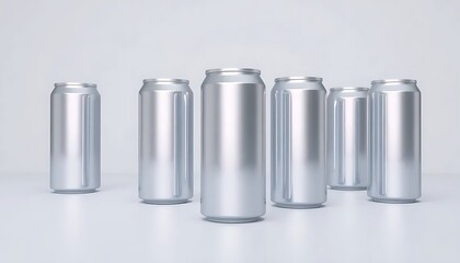 A 3D Rendering Aluminum Beverage Cans