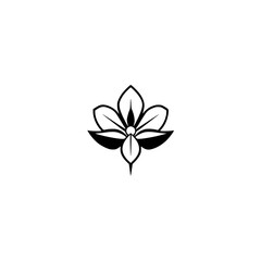 Elegant Minimalist Flower Bloom: Botanical Logo Design. Simple, Stylish, and Modern Floral Illustration, Perfect for Branding and Decoration.