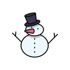Snowman vector icon