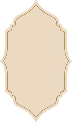 Islamic window frame ornament vector