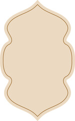 Islamic window frame ornament vector