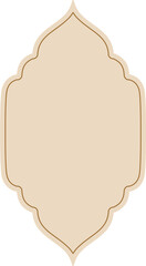 Islamic window frame ornament vector