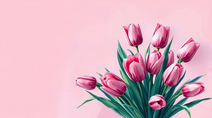 Obraz premium pink roses arranged against a soft pastel background, elegance and romance, floral composition 