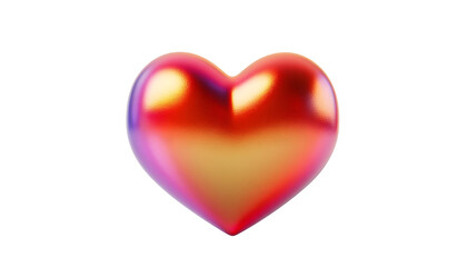 Obraz premium Shiny red heart, 3D render, dark background, Valentine's Day