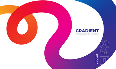 Naklejka premium Abstract Celebration Background with Color Lines. Curve Shape Color Lines. Swirl Elements with Gradients. Wavy shape with Rainbow colors.with Squiggly Spiral Ribbon. 