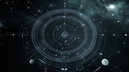 Obraz premium Cosmic HUD Interface, Space Travel