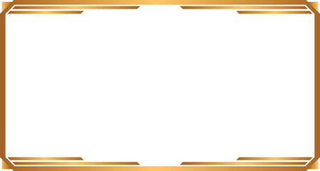 Streaming Twitch Golden frame overlay