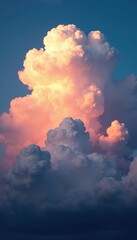 Clouds with mammatus formations and strong updrafts, thunderstorm, cloud formations, turbulent clouds